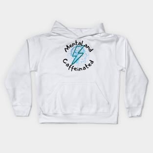 Mental and caffeinated lightning and network brain Kids Hoodie